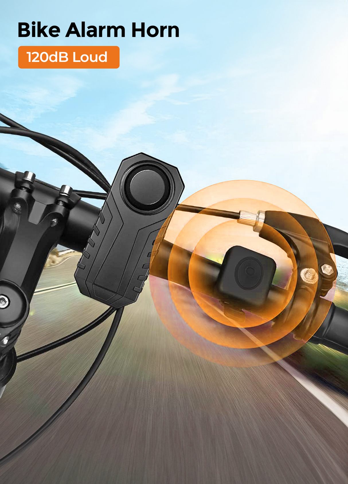 Fahrradalarmhupe : 120 dB Lautstärke