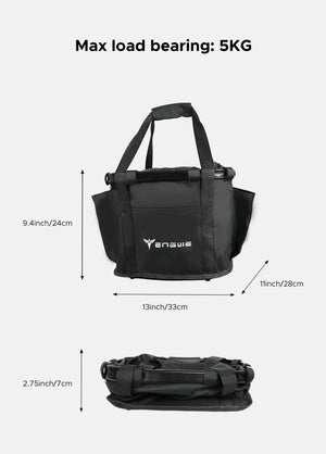 Der Engwe Tasche  hat eine maximale Tragfähigkeit von 5 kg. Die Maße des Rucksacks sind: Länge 24 cm, Breite 33 cm, Höhe 7 cm.