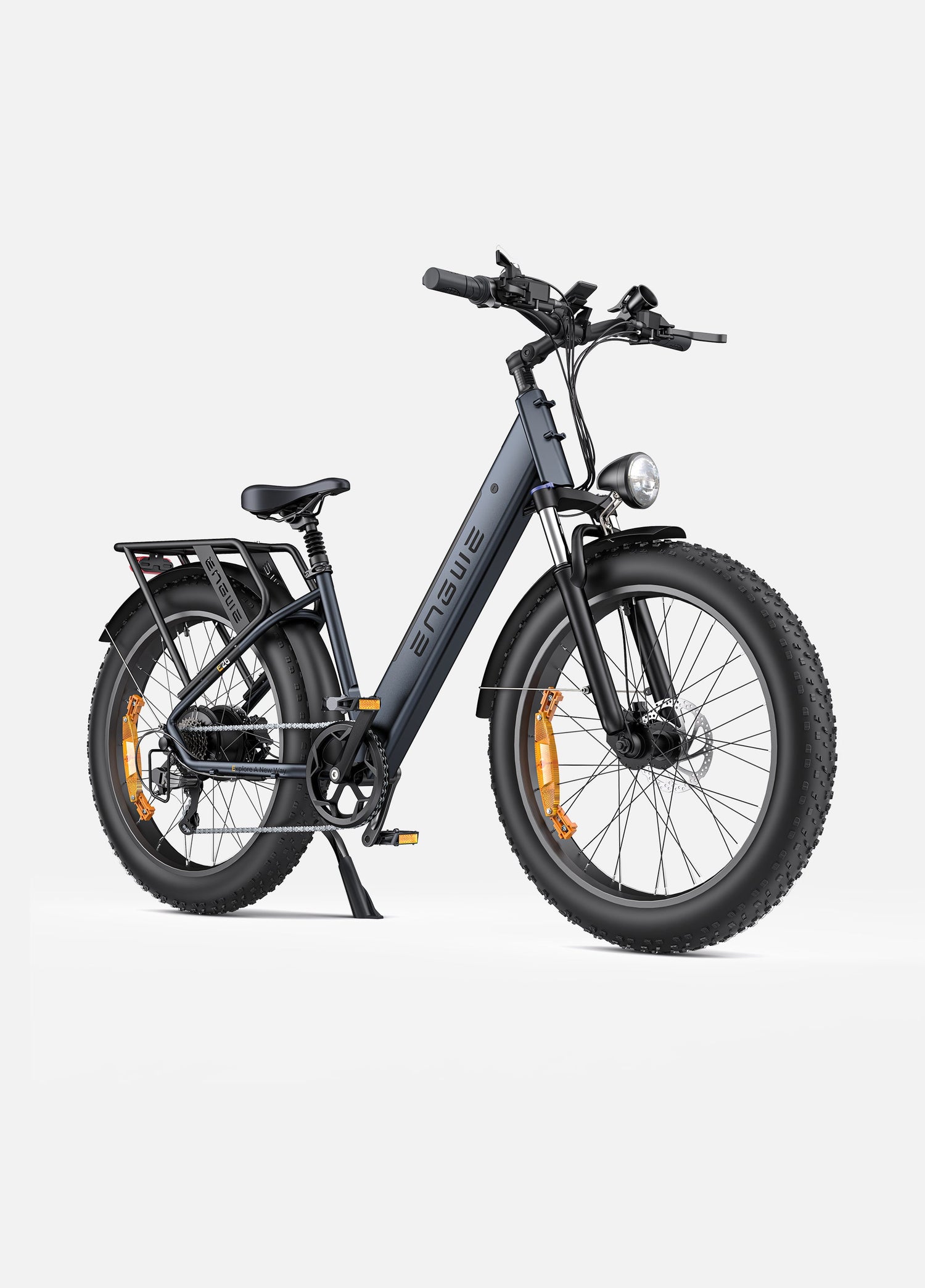 ein step-thru galaxiegrau Engwe E26 elektrisches fahrrad