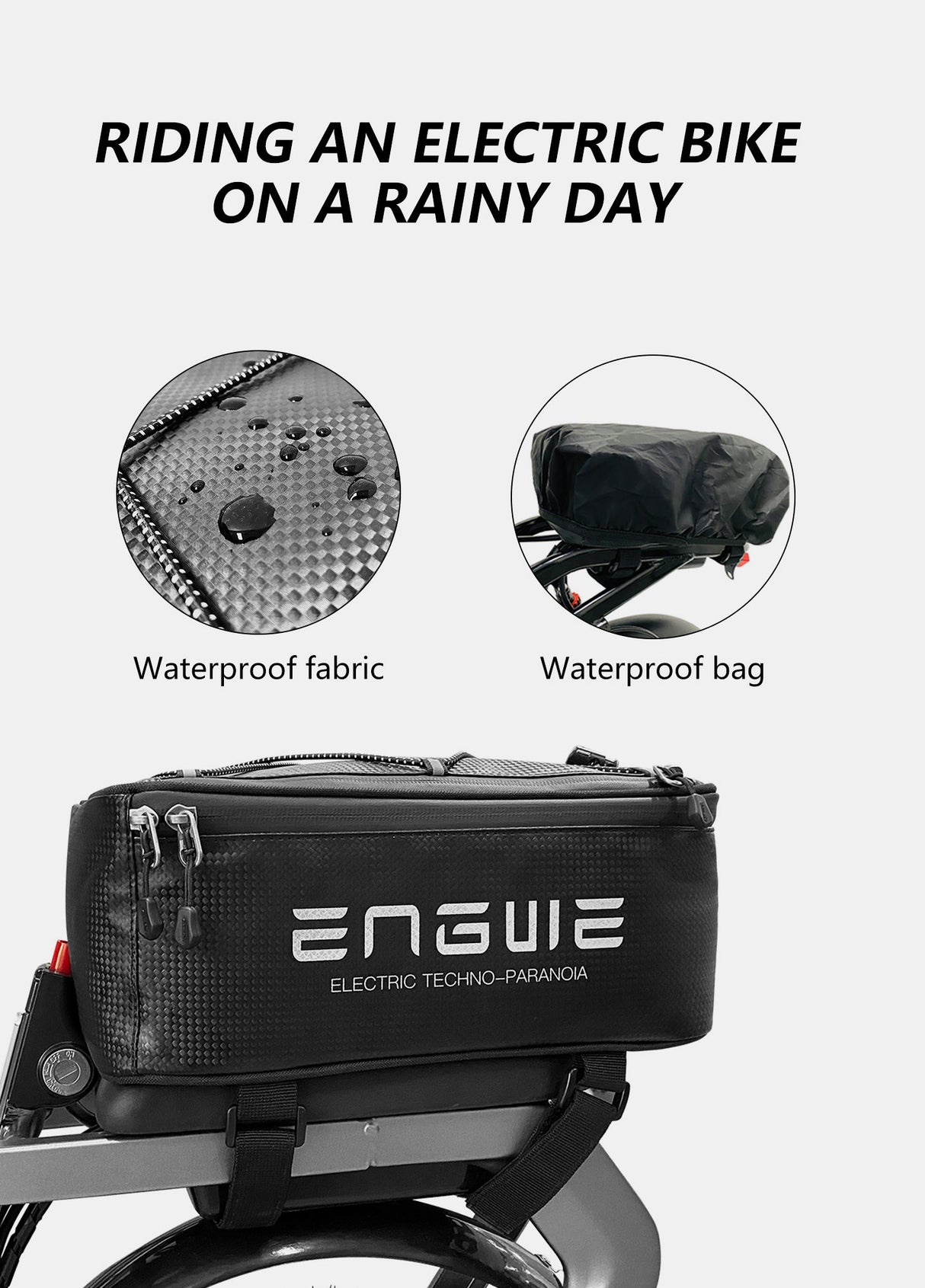 engbers fahrradtasche Rear Rack Bicycle Trunk Carrier Bag 7L