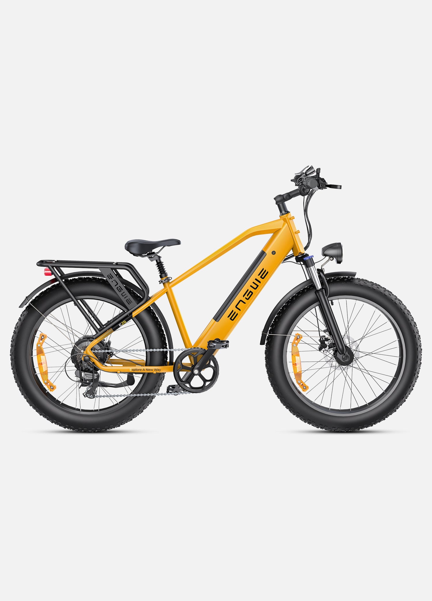 ein high-step bienenstockgelb Engwe E26 E-Bike