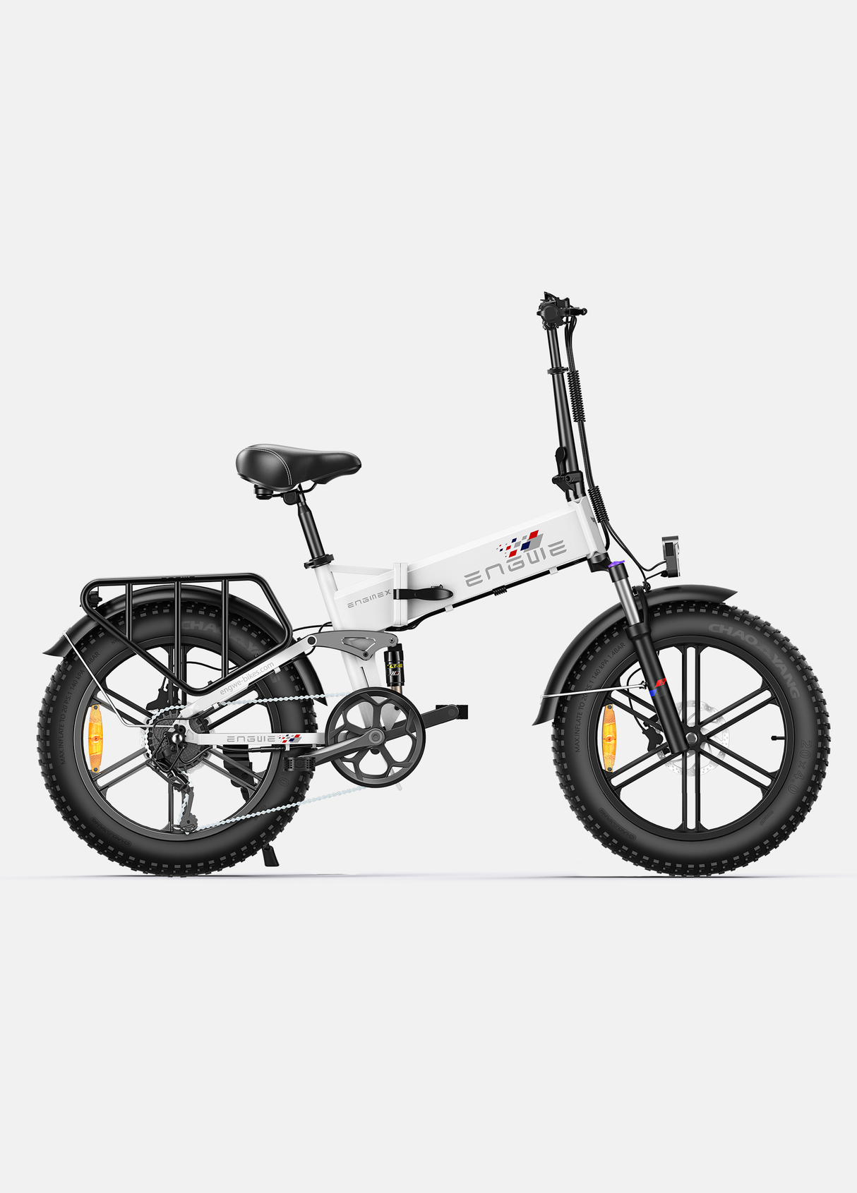 weißer Engwe Engine x E-Bike