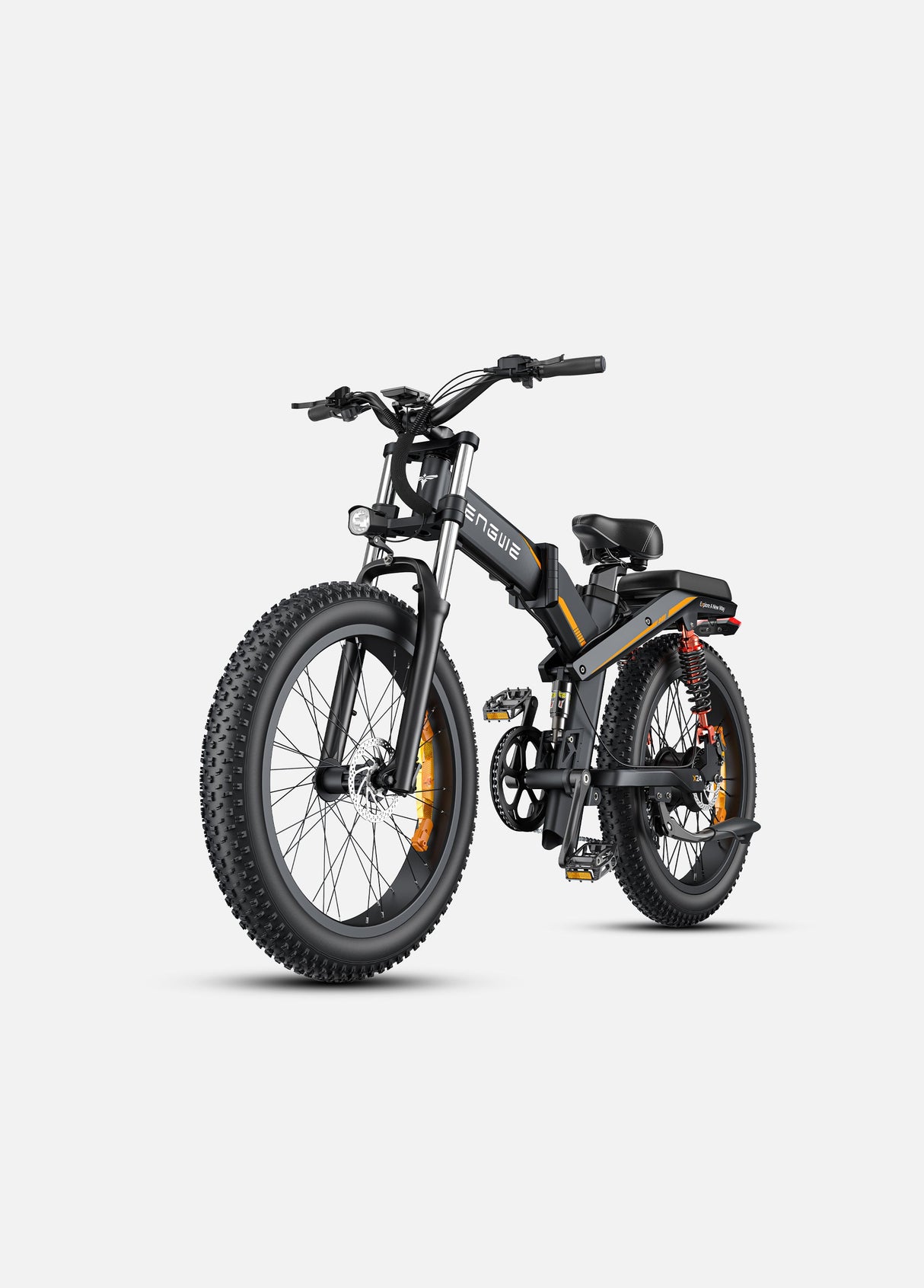 ein schwarzes engwe x24 e fatbike